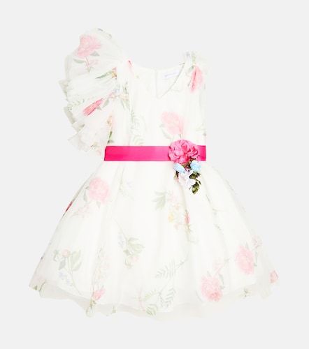 Robe Aurora en tulle à fleurs - Monnalisa - Modalova