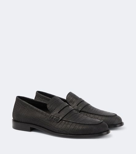 Mocassins en cuir à effet croco - Manolo Blahnik - Modalova