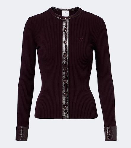 Courrèges Cardigan en maille côtelée - Courreges - Modalova