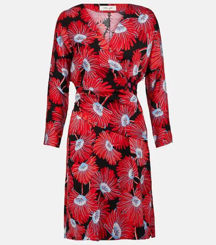 Robe portefeuille Mikah imprimée en satin - Diane von Furstenberg - Modalova