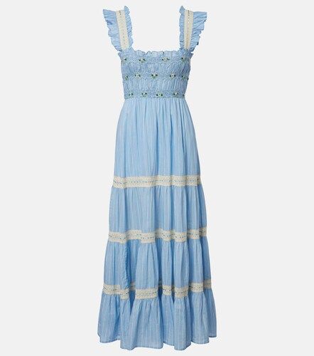 Robe midi Aubrie en coton à finitions en dentelle - Rixo - Modalova
