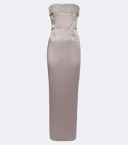 Robe longue bustier Rhea en satin - The New Arrivals Ilkyaz Ozel - Modalova