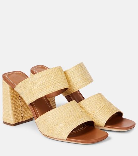Mules Skylar en raphia et cuir - Staud - Modalova
