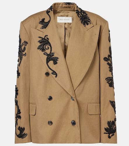Blazer en coton à ornements - Dries Van Noten - Modalova