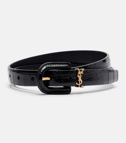 Ceinture Cassandre en cuir embossé - Saint Laurent - Modalova