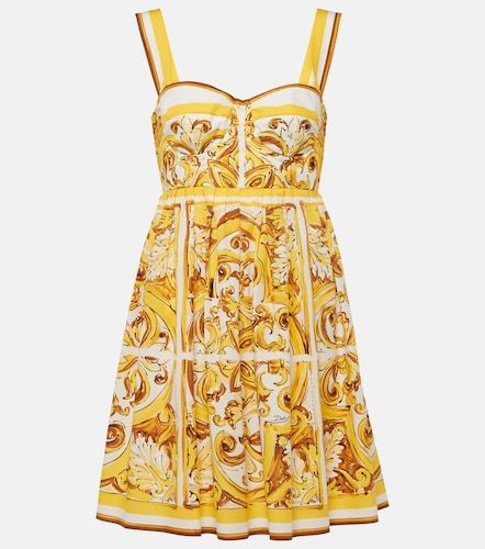 Robe Majolica en popeline de coton - Dolce&Gabbana - Modalova