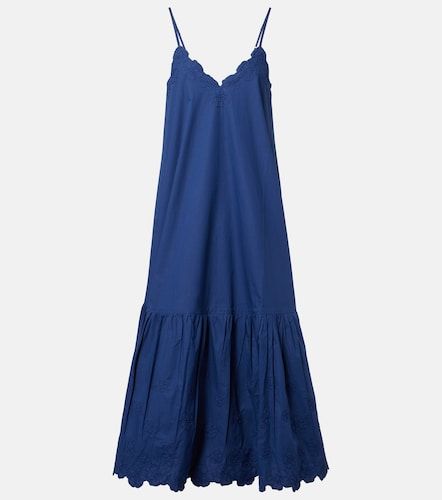 Robe midi brodée en coton - Juliet Dunn - Modalova