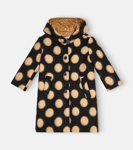 Manteau en laine mélangée à pois - Monnalisa - Modalova