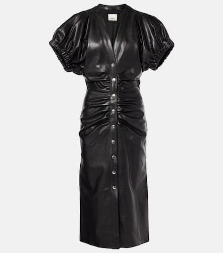 Robe midi Carly en cuir - Isabel Marant - Modalova