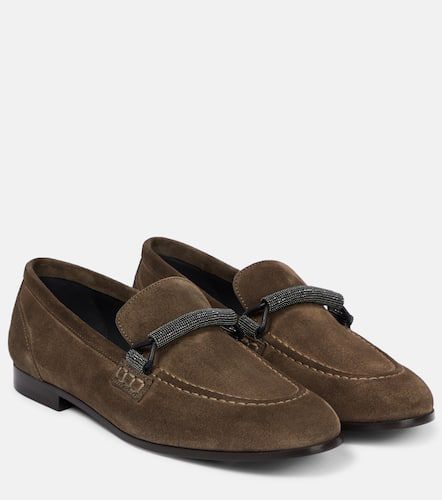 Mocassins en daim à ornements - Brunello Cucinelli - Modalova