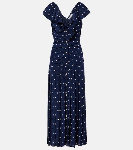 Robe midi en soie à pois - Alessandra Rich - Modalova