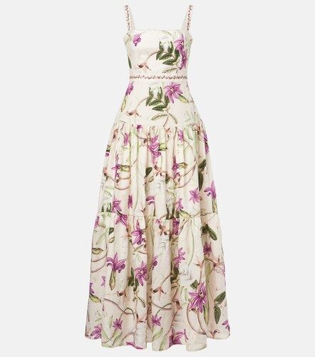 Robe longue Lime imprimée en coton - Agua by Agua Bendita - Modalova
