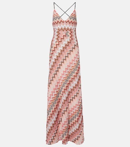 Robe longue Zig Zag en coton mélangé - Missoni - Modalova