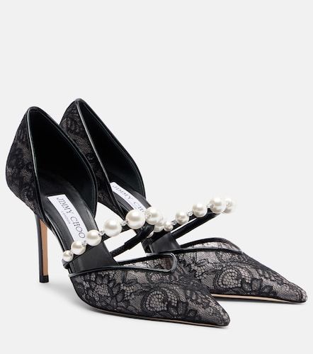 Escarpins Aurelie 85 en dentelle et cuir - Jimmy Choo - Modalova