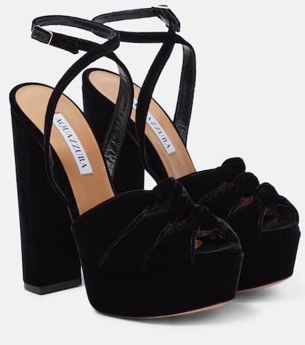 Sandales à plateforme Mira en velours - Aquazzura - Modalova
