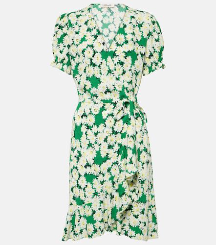 Robe portefeuille Emilia en crêpe à fleurs - Diane von Furstenberg - Modalova