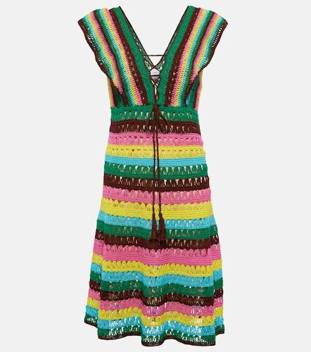 Robe en crochet de coton à rayures - Anna Kosturova - Modalova