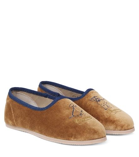 Mocassins Gib brodés en velours - Bonpoint - Modalova