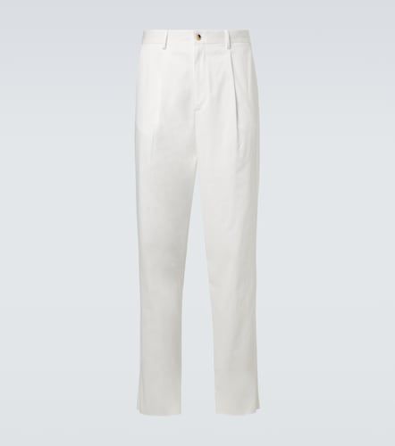 Pantalon droit en coton mélangé - Giorgio Armani - Modalova