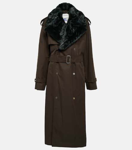 Manteau en coton à fourrure synthétique - Burberry - Modalova