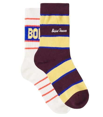 Set de 2 paires de chaussettes à logo en coton mélangé - Bobo Choses - Modalova