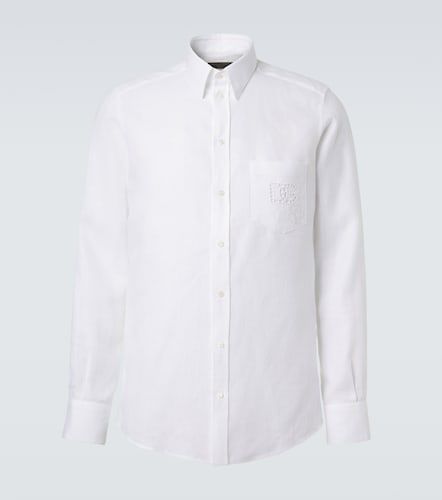 Chemise en lin brodée - Dolce&Gabbana - Modalova