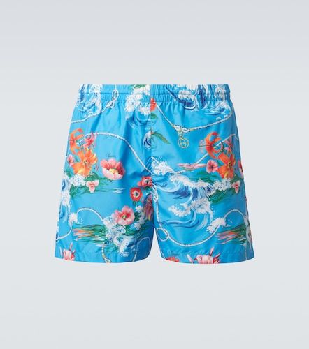 Short de bain imprimé à fleurs - Gucci - Modalova
