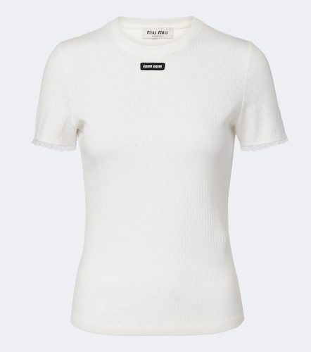 Miu Miu T-shirt en coton - Miu Miu - Modalova