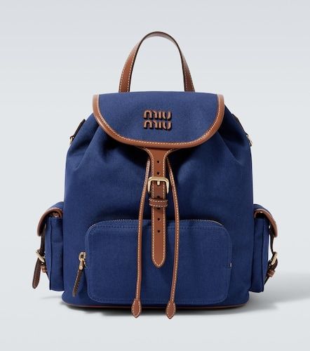 Miu Miu Sac à dos en toile et cuir - Miu Miu - Modalova