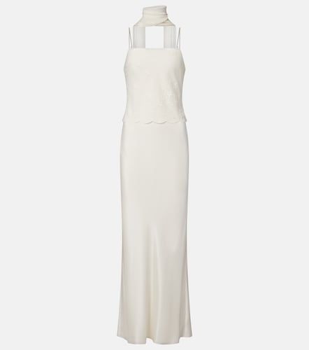 Robe longue Cove en satin de soie mélangée - Posse - Modalova