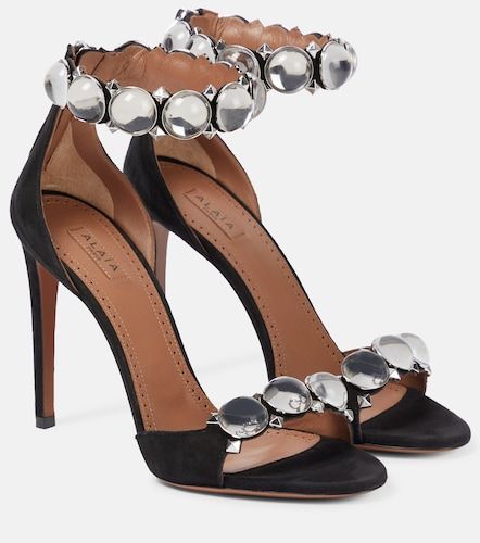 Alaïa Sandales La Bombe 110 en daim à ornements - Alaia - Modalova