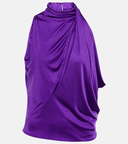 Versace Top à col roulé en satin - Versace - Modalova