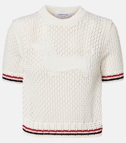 Pull en jacquard de coton - Thom Browne - Modalova