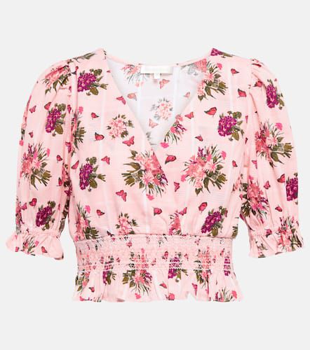 Top raccourci Ophira en coton à fleurs - LoveShackFancy - Modalova