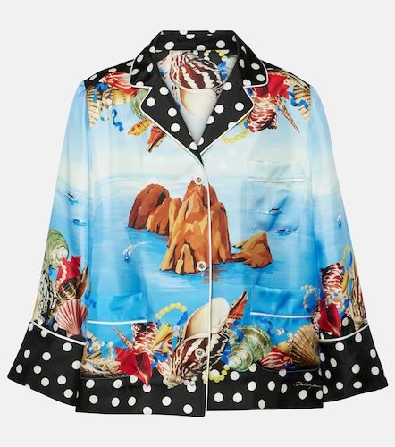 Chemise Capri en satin de soie imprimée - Dolce&Gabbana - Modalova