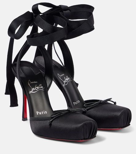 Escarpins Cassia Lace Up 100 en crêpe de satin - Christian Louboutin - Modalova