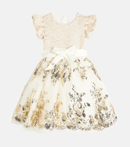 Monnalisa Robe brodée à sequins - Monnalisa - Modalova
