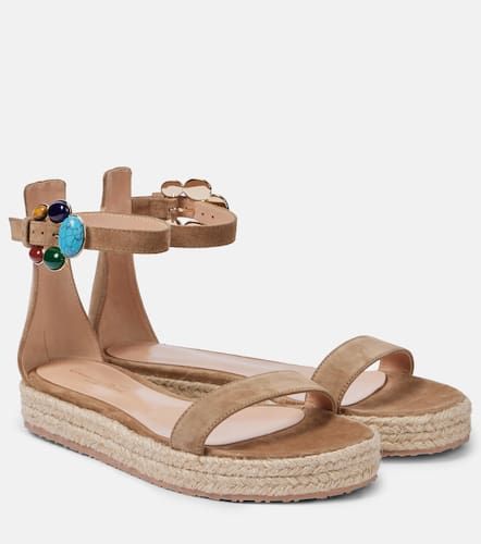 Sandales espadrilles en daim  ornements - Gianvito Rossi - Modalova
