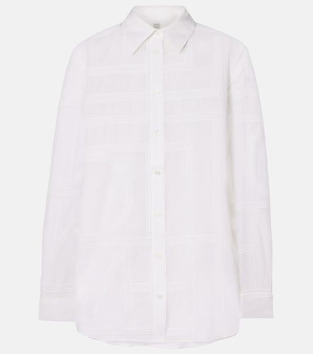 Chemise brodée en voile de coton et soie - Toteme - Modalova