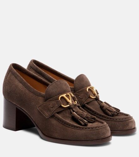 Escarpins VLogo 60 en daim - Valentino Garavani - Modalova