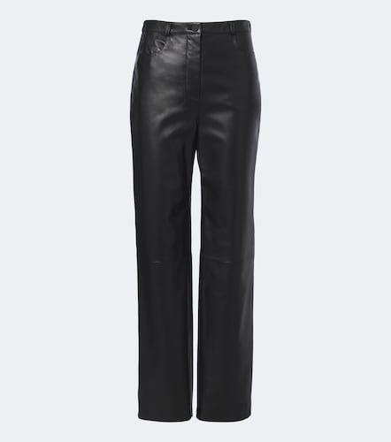 Pantalon droit Cobe en cuir - Loulou de Saison - Modalova