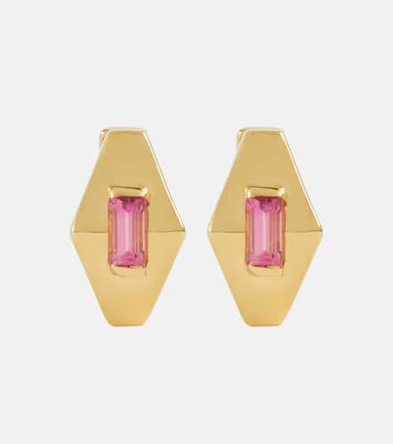 Boucles d’oreilles Deco Rombo Mini en or 9 ct et tourmaline - Aliita - Modalova