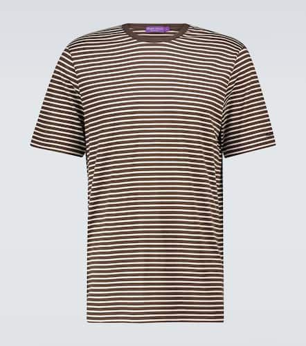 T-shirt rayé en soie et coton - Ralph Lauren Purple Label - Modalova