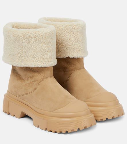 Bottines H619 en daim et shearling synthétique - Hogan - Modalova