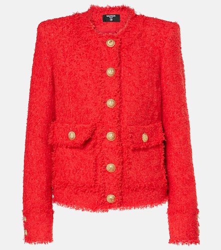 Balmain Veste raccourcie en tweed - Balmain - Modalova