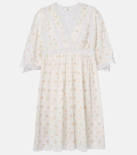 Chloé Robe en coton à fleurs et dentelle - Chloe - Modalova
