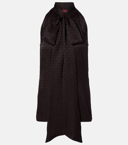 Top Horsebit en jacquard de soie - Gucci - Modalova
