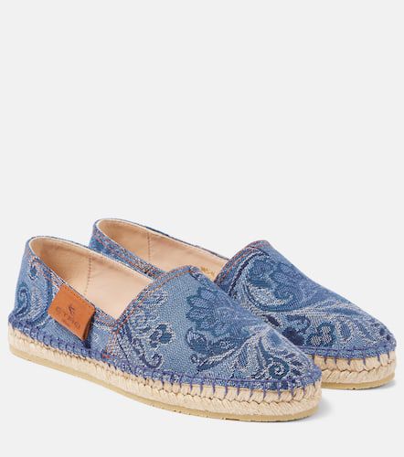 Espadrilles en jacquard de jean - Etro - Modalova