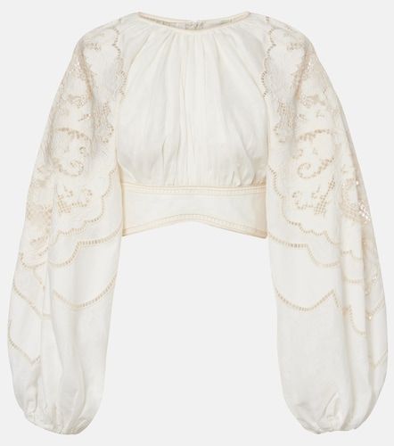 Top raccourci Daylight brodé en lin - Zimmermann - Modalova