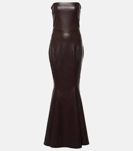 Robe longue bustier en cuir synthétique - Norma Kamali - Modalova